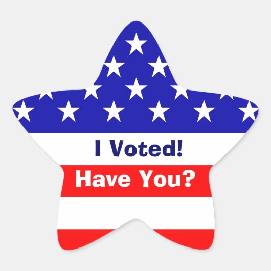 Wahl American Flag Star Sticker (Vorderseite)