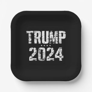 Wahl Amerika großartig halten Trump 2024 Pappteller