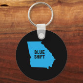 Wahl Biden Harris - Blue Shift Georgia Schlüsselanhänger (Vorderseite)