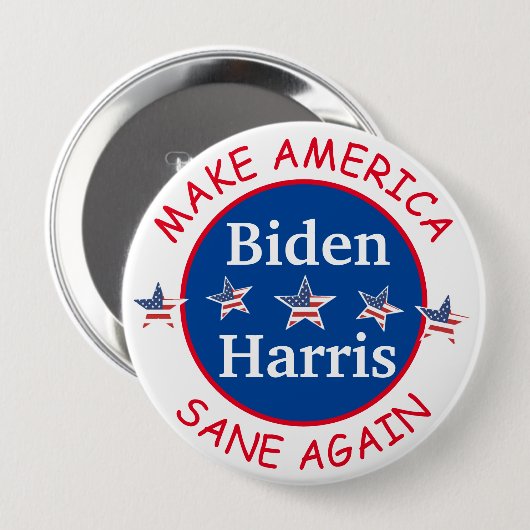 Wahl Biden und Harris American Flag 2020 Button (Vorne & Hinten)