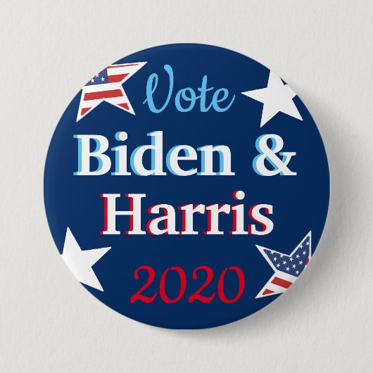 Wahl Biden und Harris American Flag 2020 Button (Vorderseite)