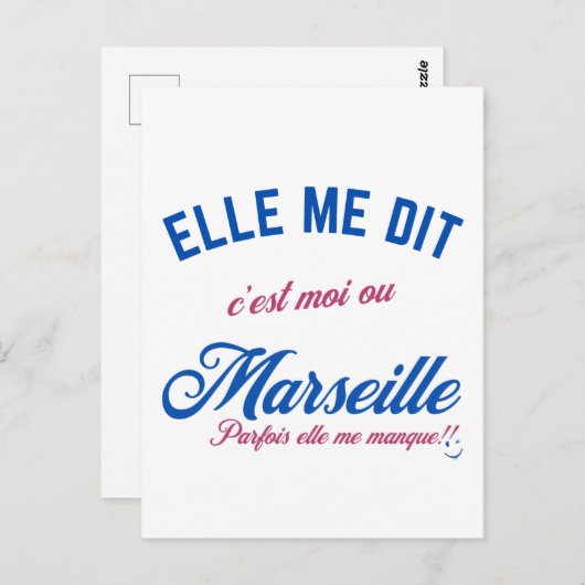 Wahl Cornéliens: Amour oder Marseille" Postkarte (Vorne/Hinten)