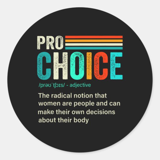 Wahl Definition Frauenrechte Retro Vi Runder Aufkleber (Vorderseite)