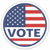 Wahl der amerikanischen Flagge Aufkleber (Vorderseite)