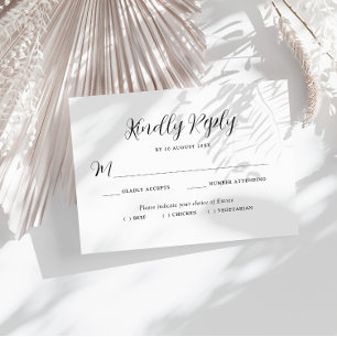 Wahl der Hochzeitskarte RSVP Karte