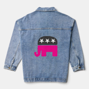 Wahl der republikanischen Elefanten rosa Jeansjacke