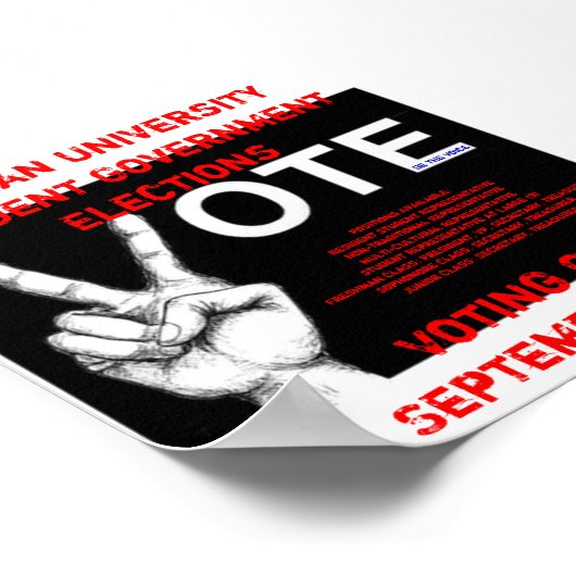 Wahl der Studentenregierung Poster (Ecke)