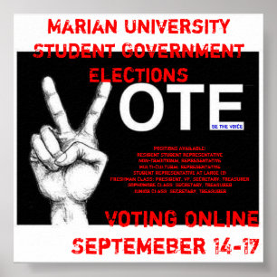 Wahl der Studentenregierung Poster