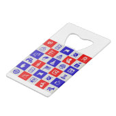 Wahl der USA Geldbeutel Flaschenöffner (Rückseite Schrägansicht)