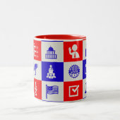 Wahl der USA Zweifarbige Tasse (Mittel)