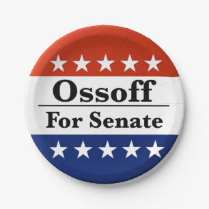 Wahl des georgischen Senators Jon Ossoff im Jahr 2 Pappteller