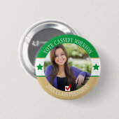 Wahl des Gremiums für grüne und goldene Schulen Button (Vorne & Hinten)