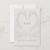 Wahl des Meetings RSVP Card Swan Karte (Vorderseite)