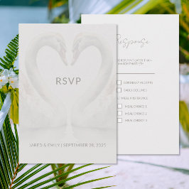 Wahl des Meetings RSVP Card Swan Karte