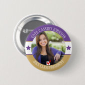 Wahl des Schülergremiums für lila- und Goldschulen Button (Vorne & Hinten)