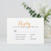 Wahl des UAWG für Hochzeitsmahlzeiten in Beige RSVP Karte (Stehend Vorderseite)