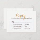 Wahl des UAWG für Hochzeitsmahlzeiten in Beige RSVP Karte (Vorne/Hinten)