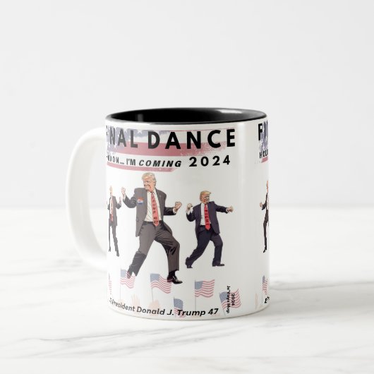 Wahl Donald Trump Final Dance Tasse (Vorderseite Links)