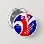 Wahl-Erinnerung Hillary für Präsidenten 2016 Button (Vorne & Hinten)