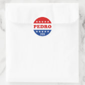 Wahl für die Wahlen von Pedro 2020 Runder Aufkleber (Tasche)