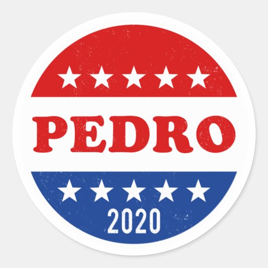 Wahl für die Wahlen von Pedro 2020 Runder Aufkleber (Vorderseite)