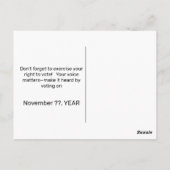 Wahl Gold Vote Patriotic Donkey Postkarte (Rückseite)