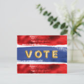 Wahl Gold Vote Patriotic Postkarte (Stehend Vorderseite)