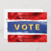 Wahl Gold Vote Patriotic Postkarte (Vorne/Hinten)