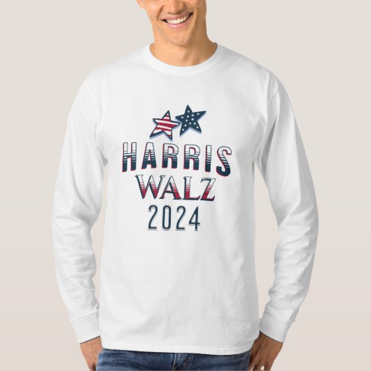 Wahl Harris und Walz 2024 T-Shirt (Vorderseite)