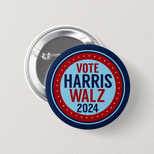 Wahl Harris Walz zum Präsidenten 2024 Button (Vorne & Hinten)
