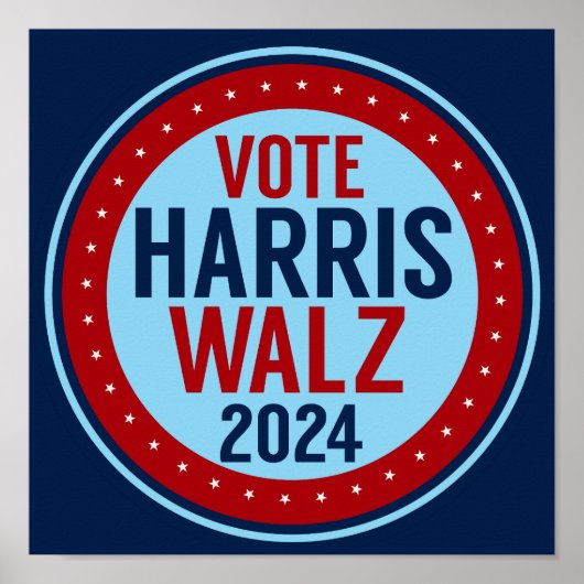 Wahl Harris Walz zum Präsidenten 2024 Poster (Vorne)
