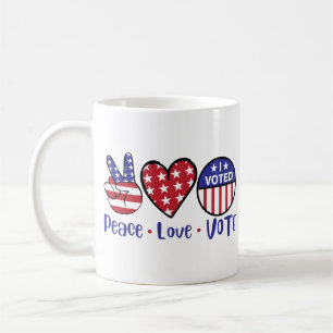 Wahl in den USA - Liebe des Friedens, Wahltag Kaffeetasse