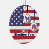 Wahl-Jahr-republikanisches oder demokratisches Keramik Ornament (Rechts)