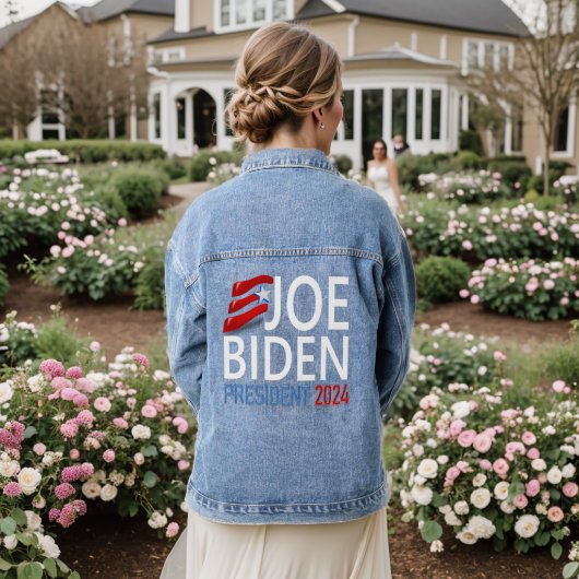 Wahl Joe Biden Präsident 2024 Jeansjacke (Hochzeit Rückseite)
