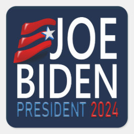 Wahl Joe Biden Präsident 2024 Quadratischer Aufkleber