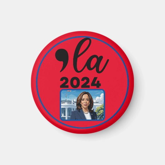 Wahl Kamala Harris 2024 Funny Anti Trump Magnet (Vorne)