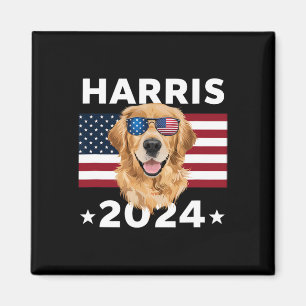 Wahl Kamala Harris 2024 Golden Retriever Dog U Magnet