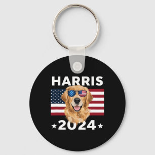 Wahl Kamala Harris 2024 Golden Retriever Dog U Schlüsselanhänger