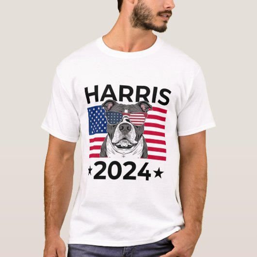 Wahl Kamala Harris 2024 Pitbull Dog Usa F T-Shirt (Vorderseite)