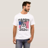 Wahl Kamala Harris 2024 Pitbull Dog Usa F T-Shirt (Vorne ganz)