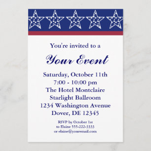 Wahl-Kampagnen-Party Einladungen oder 4. von Juli