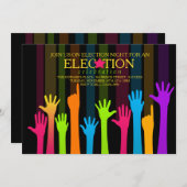Wahl-Nachtabstimmungs-Zählungs-Party Einladung (Vorne/Hinten)