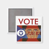Wahl Obama Square Magnet (Vorderseite/Rückseite)