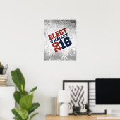 Wahl O'Malley 2016 Neon Design Poster (Heimbüro)