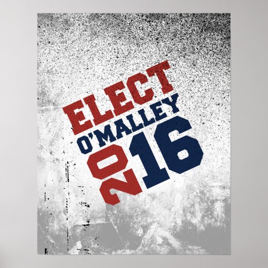 Wahl O'Malley 2016 Neon Design Poster (Vorne)
