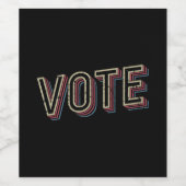 Wahl Pro Wahl Präsidentin Wahlfeminist Weinetikett (Einzelnes Label)