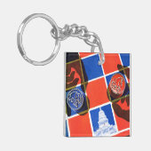 Wahl-Schachbrett Schlüsselanhänger (Vorderseite links)