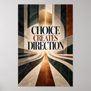 Wahl schafft Richtung Executive Motivations-Typogr Poster