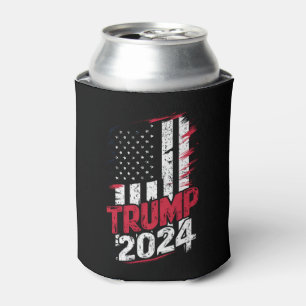 Wahl TRUMP 2024 USA Vintage-Flagge Dosenkühler