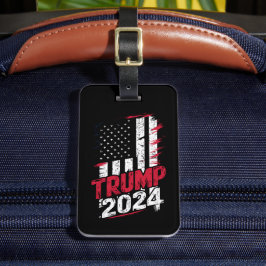 Wahl TRUMP 2024 Vintage Flagge der USA Gepäckanhänger